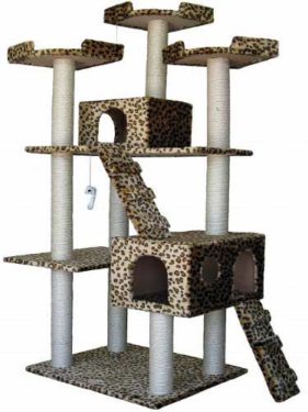 Go Pet Club Cat Tree Leopard Print Best cat trees for big cats