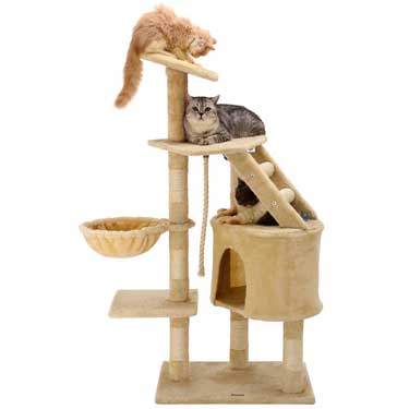 Ollieroo 48" Cat Climbing Tree Tower Condo Best cat trees for big cats