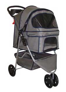 BestPet Pet Stroller for Cat or Dog - 3 Wheeler Doggie Buggie