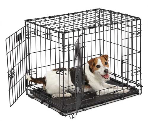 Double Door Folding Metal Dog Crates 